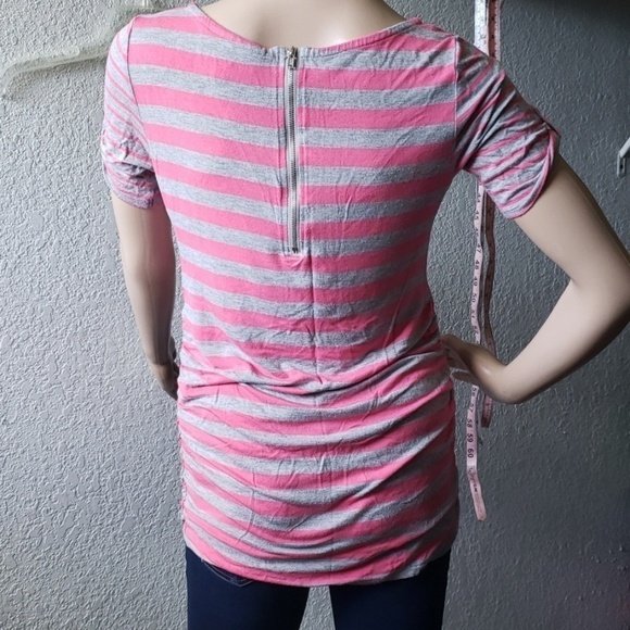 Jessica Simpson zipper maternity top small stripes - Picture 6 of 8